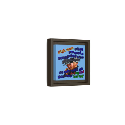 high noon - framed canvas art (light blue)