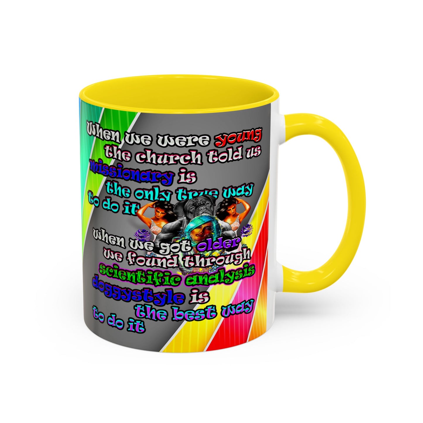 doggystyle - Accent Mug (rainbow split)