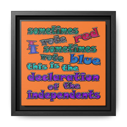 declaration of the independents - framed canvas art (crusta)