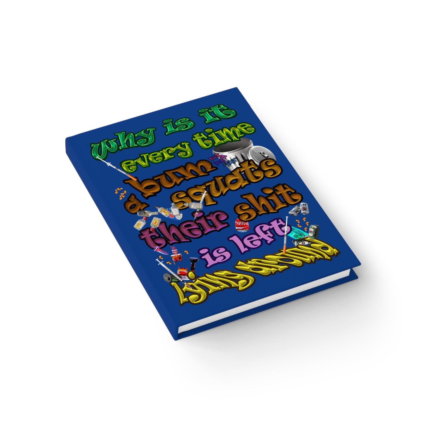 the bum's shit - journal-blank (dark blue)