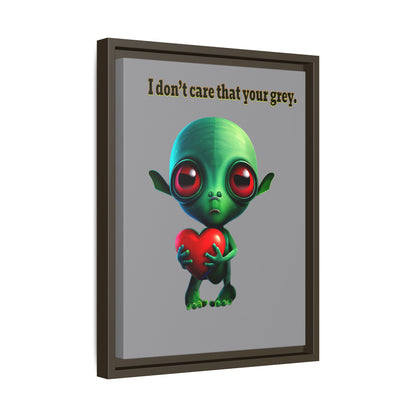 I don't care that your grey - framed canvas art (grey)