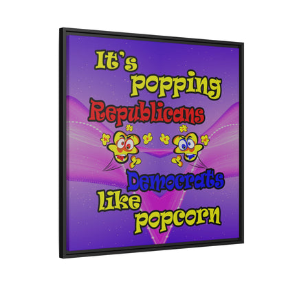 popping like popcorn - framed canvas art (purple-pink wave)