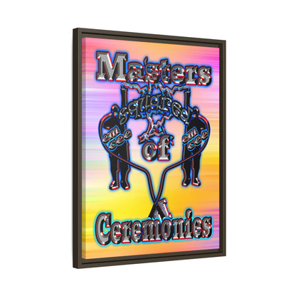em cee squared - framed canvas art (color blur)