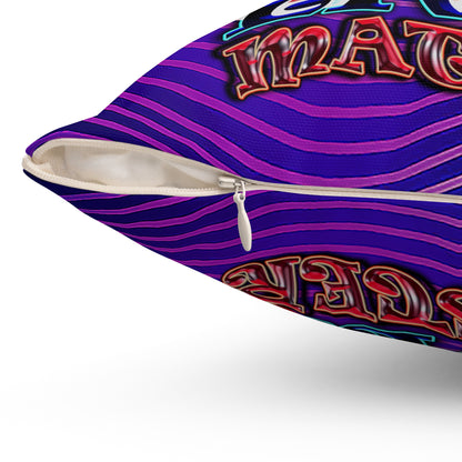 rw&b lives matter - Spun Polyester Square Pillow - (purple wave)