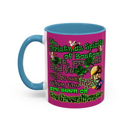 christmas spirits of boston - Accent Mug (pink)