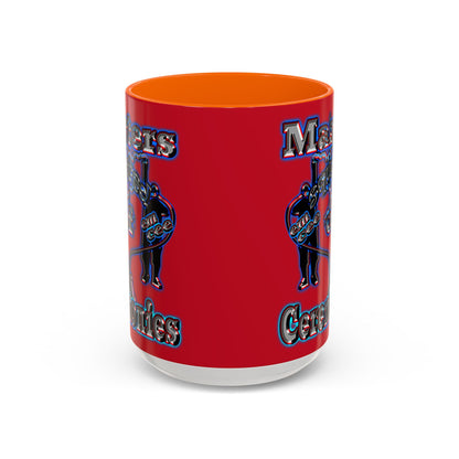 em cee squared - Accent Mug (dark red)