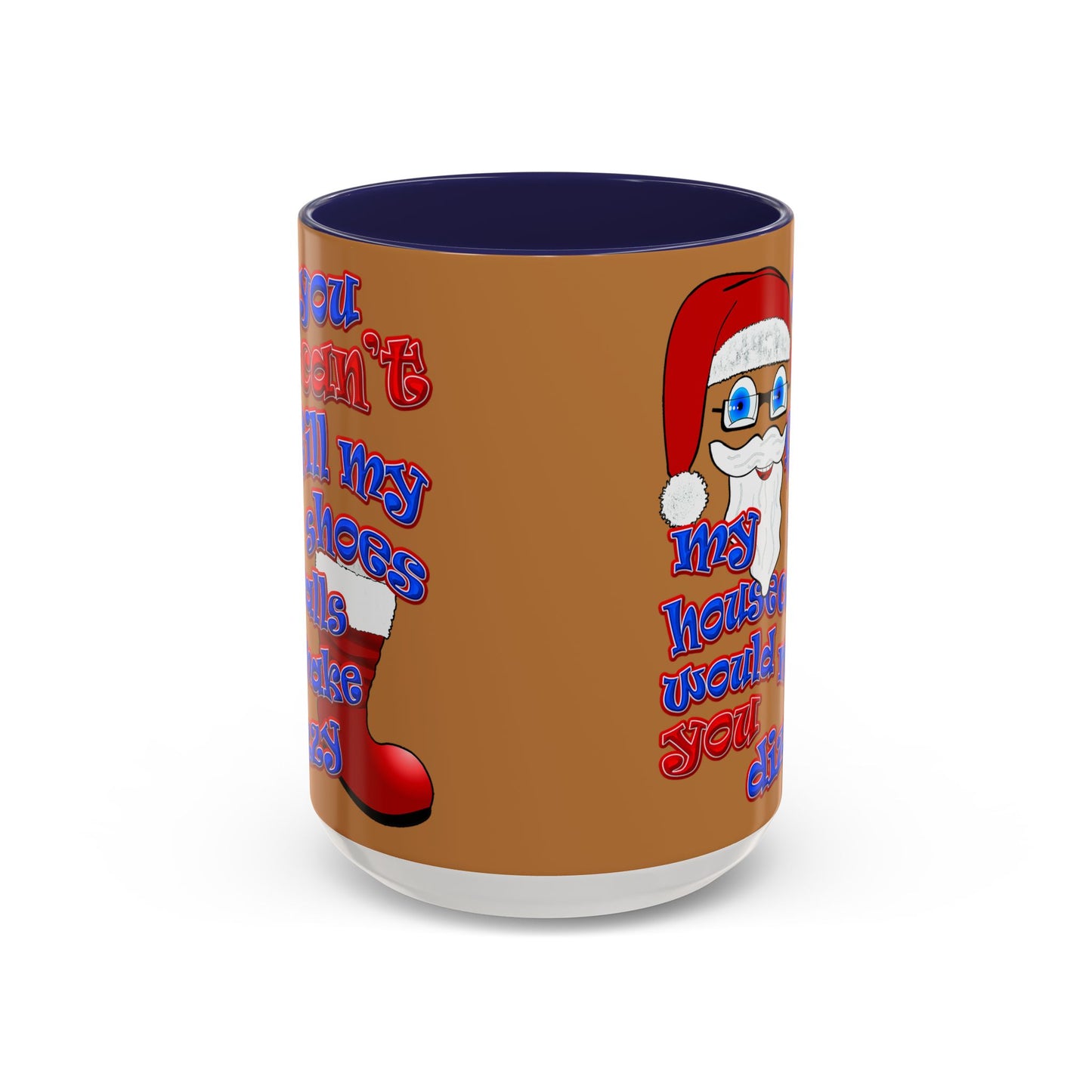 santa's shoes - Accent Mug (light brown)