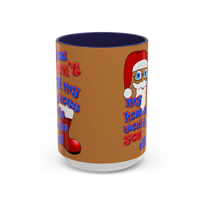 santa's shoes - Accent Mug (light brown)