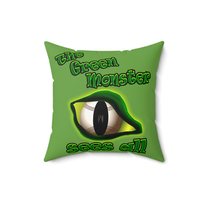 green monster - Faux Suede Square Pillow - (green)
