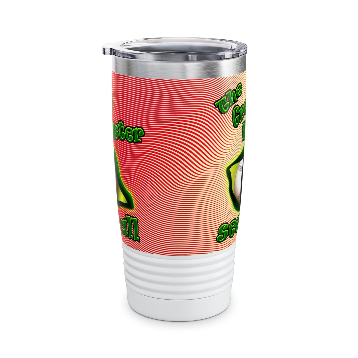 green monster - Ringneck Tumbler, 20oz (yellow-orange wave)