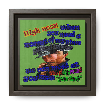 high noon - framed canvas art (green)