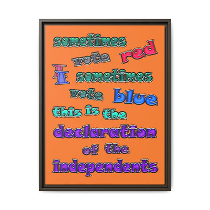 declaration of the independents - framed canvas art (crusta)