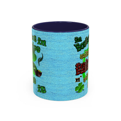 celtics logo - Accent Mug (faded blue)
