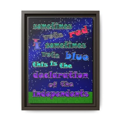 declaration of the independents - framed canvas art ('snoops' background)
