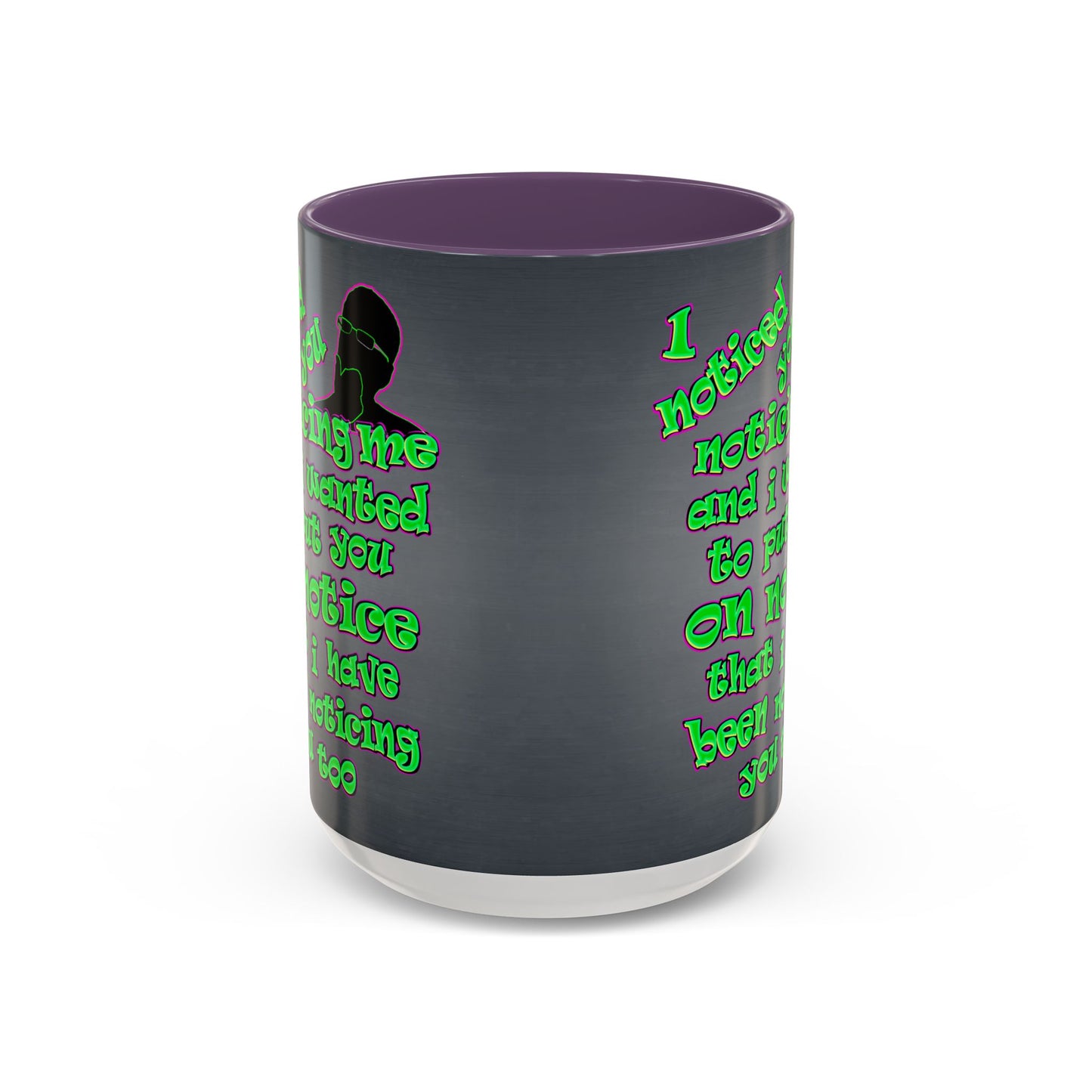 noticed you noticing - Accent Mug (grey-light grey)