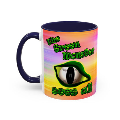 green monster - Accent Mug (color blur)