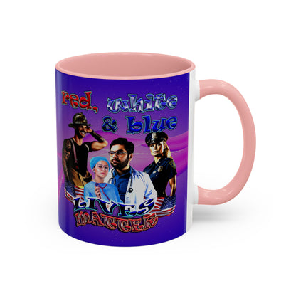rw&b lives matter - Accent Mug (purple-pink wave)