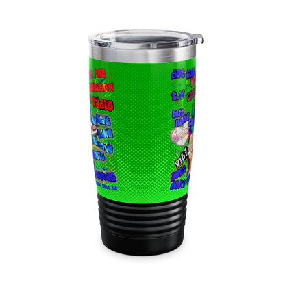drop the beat - Ringneck Tumbler, 20oz  (logo green)