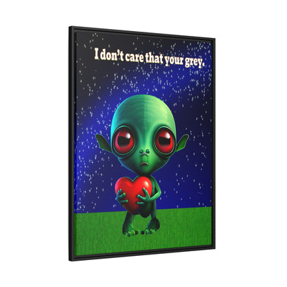 I don't care that your grey - framed canvas art ('snoops' background)