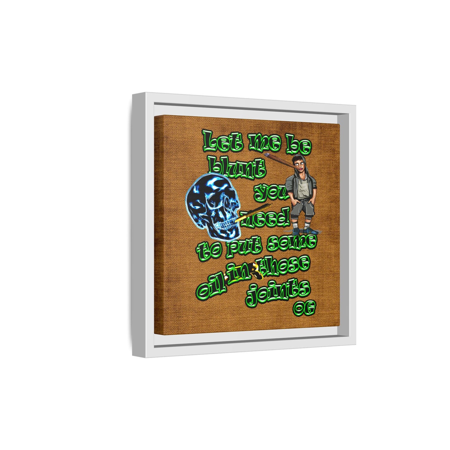 og - framed canvas art (brown papyrus)