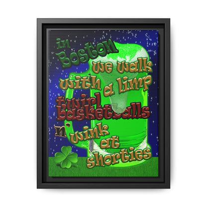 celtics logo - framed canvas art ('snoops' background)