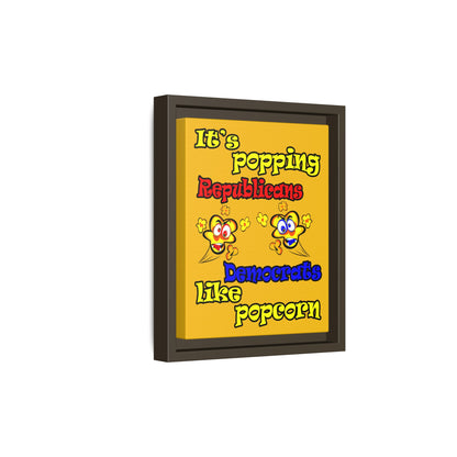 popping like popcorn - framed canvas art (yellow)