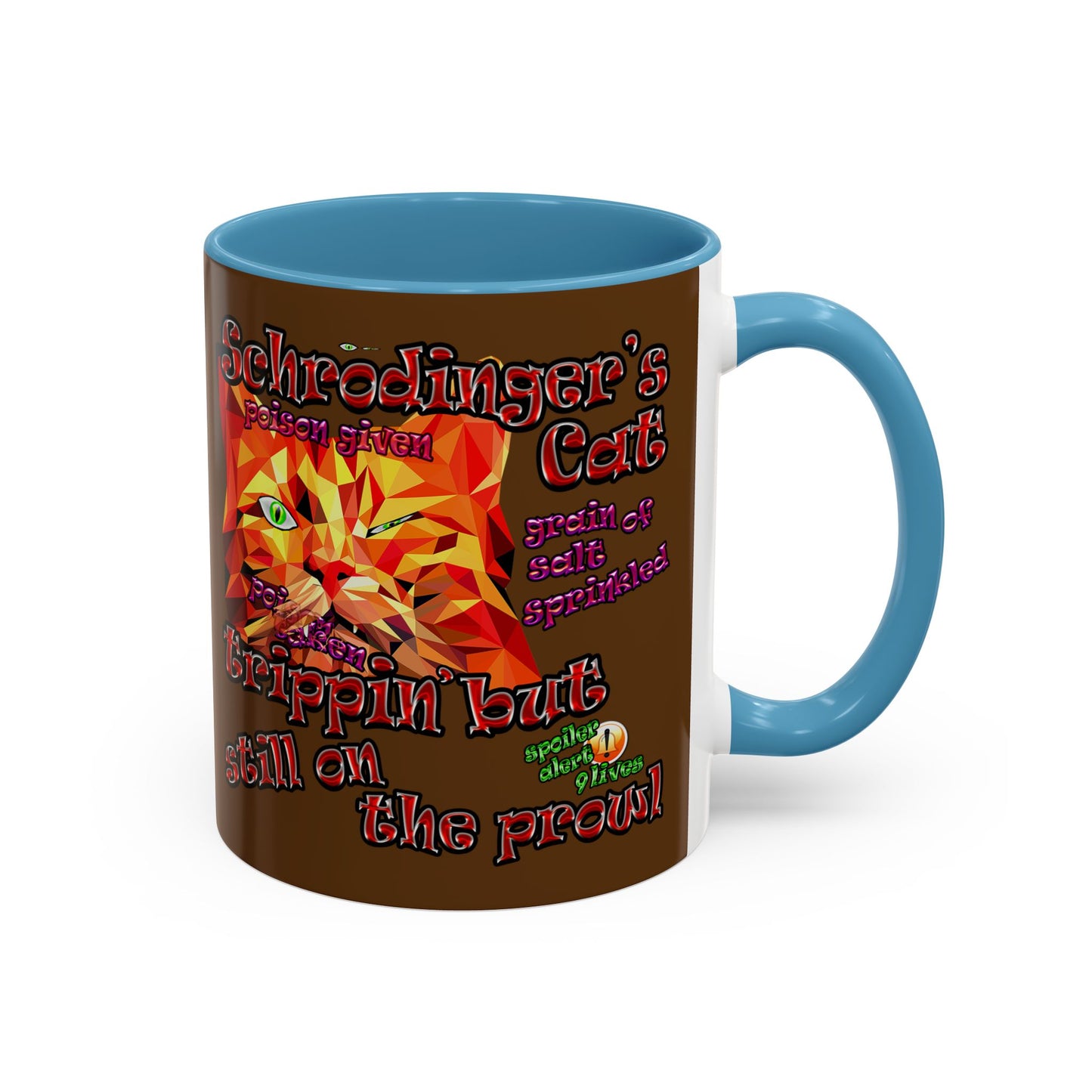 schrodinger's cat - Accent Mug (brown)