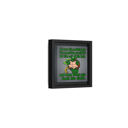 turtle race - framed canvas art (grey-light grey)