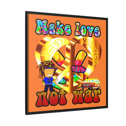 love peace - framed canvas art (crusta)