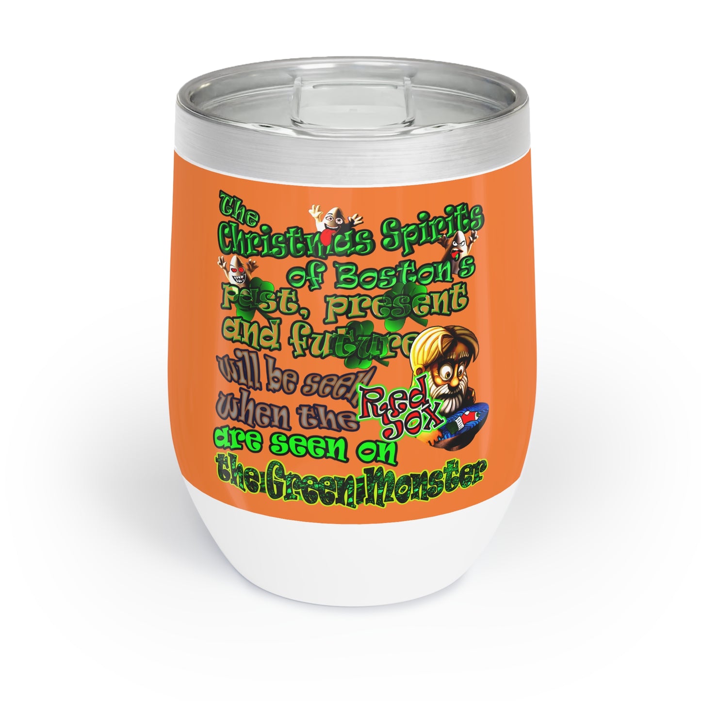 christmas spirits of boston - Chill Wine Tumbler (crusta)