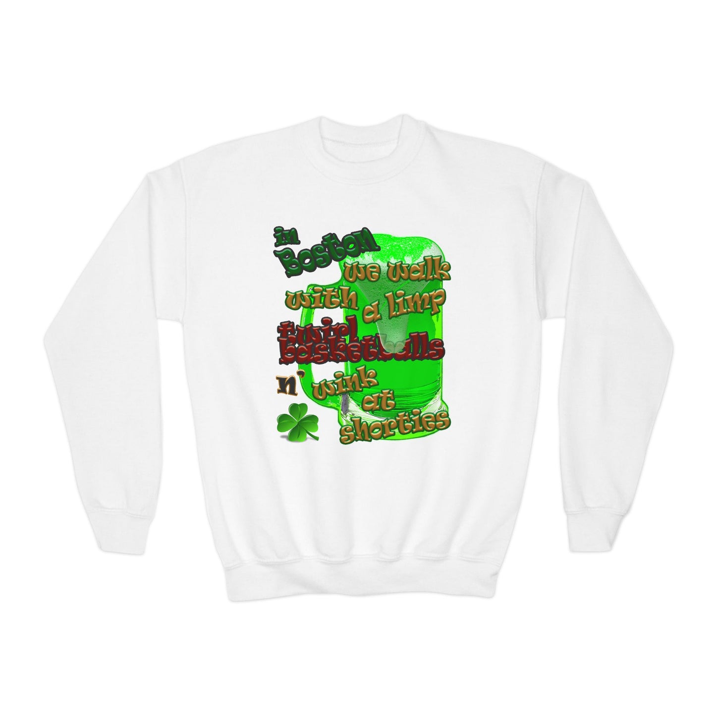 celtics logo - Youth Crewneck Sweatshirt