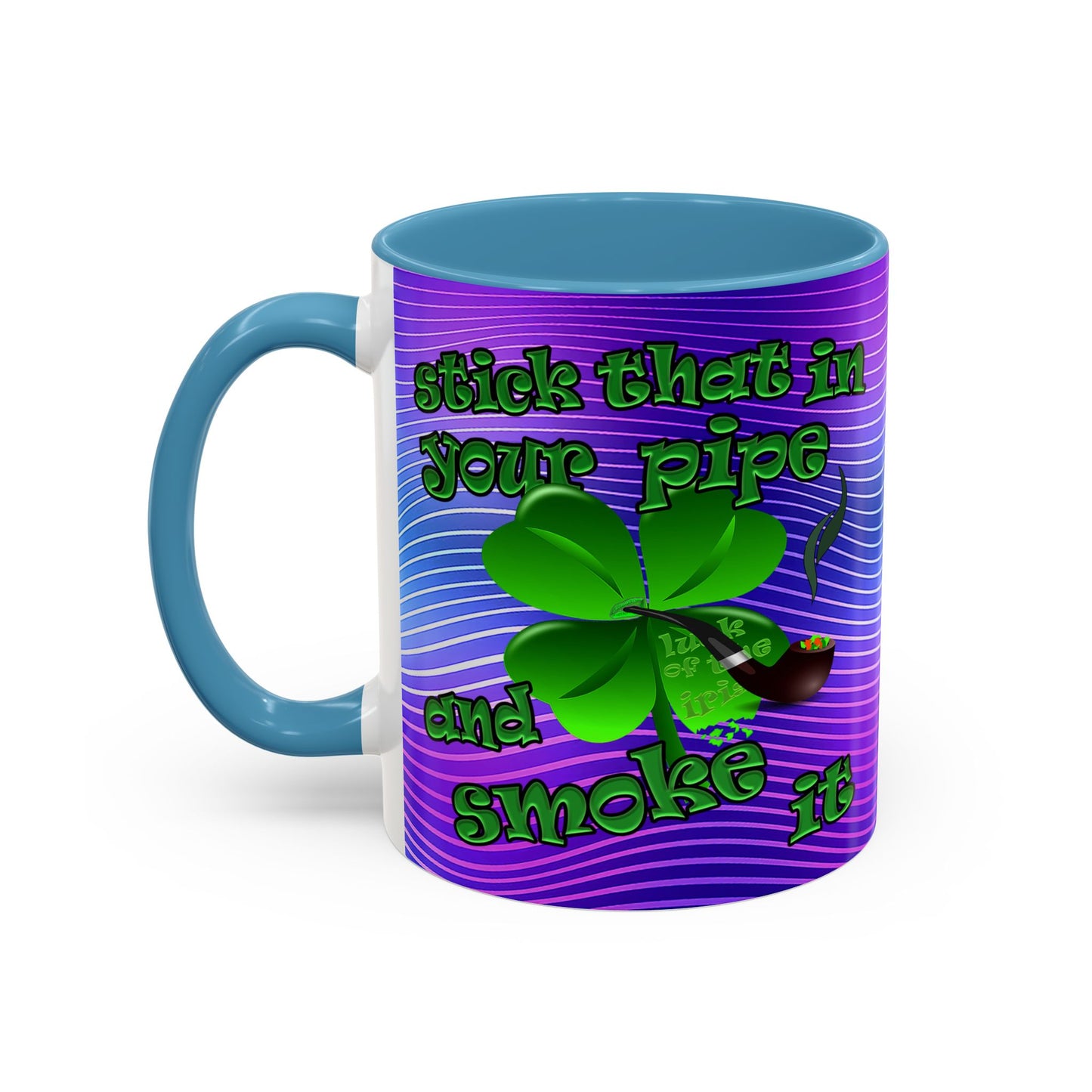celtics logo - Accent Mug (purple wave)