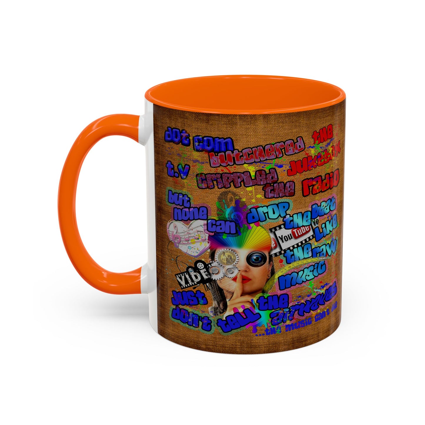 drop the beat - Accent Mug (brown papyrus)