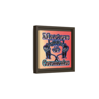 em cee squared - framed canvas art (yellow-orange wave)