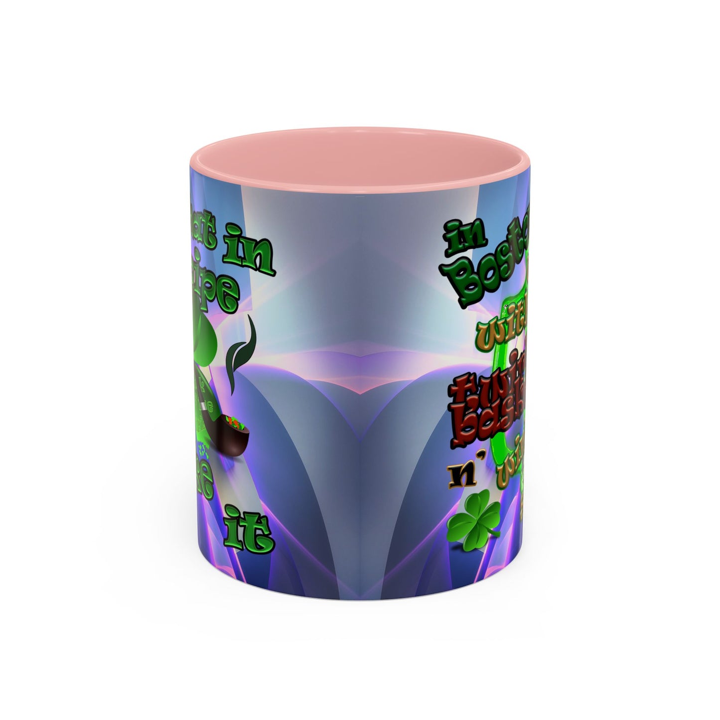 celtics logo - Accent Mug (grey-pink wave)