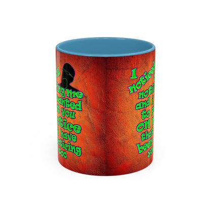 noticed you noticing - Accent Mug (burnt orange)