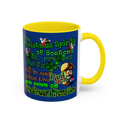 christmas spirits of boston - Accent Mug (dark blue)
