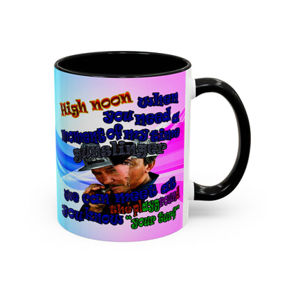 high noon - Accent Mug (light blue-pink wave)