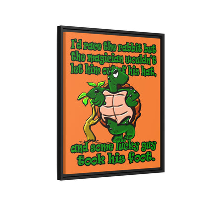 turtle race - framed canvas art (crusta)