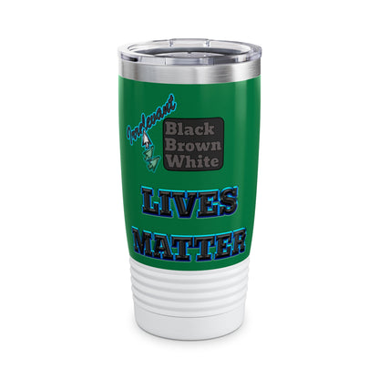 irrelevant - Ringneck Tumbler, 20oz (dark green)
