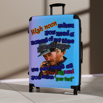 high noon - Suitcase (light blue-purple wave)