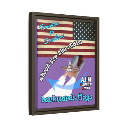 shoot for the stars - framed canvas art (light purple)