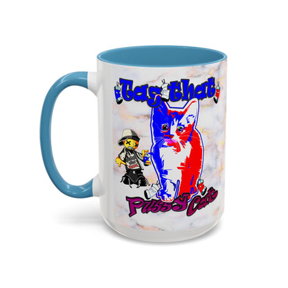 tag that - Accent Mug (white marble)