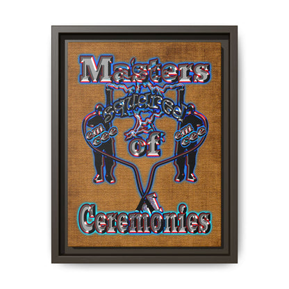 em cee squared - framed canvas art (brown papyrus)