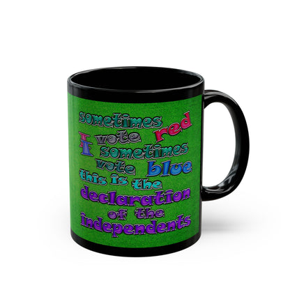 declaration of the independents - Black Mug (green turf)