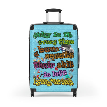 the bum's shit - Suitcase (faded blue)