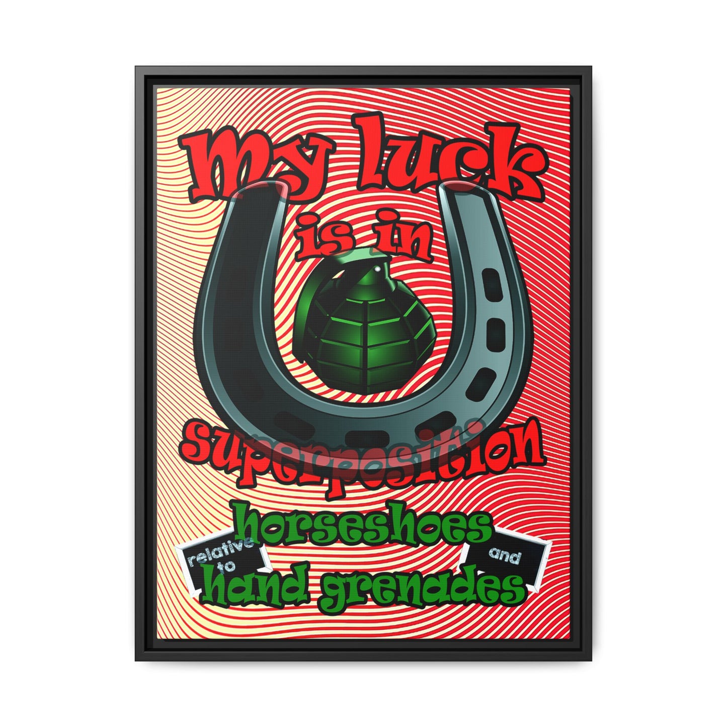 my luck - framed canvas art (yellow-orange wave)