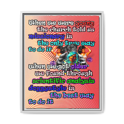 doggystyle - framed canvas art (yellow-orange wave)
