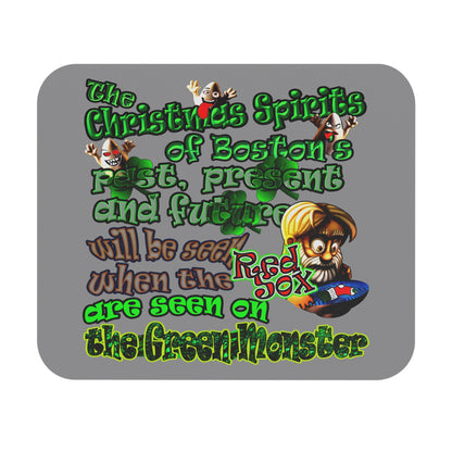 christmas spirits of boston - Mouse Pad (Rectangle) (grey)