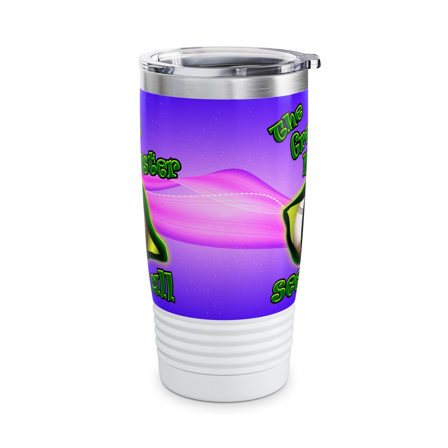 green monster - Ringneck Tumbler, 20oz (purple-pink wave)